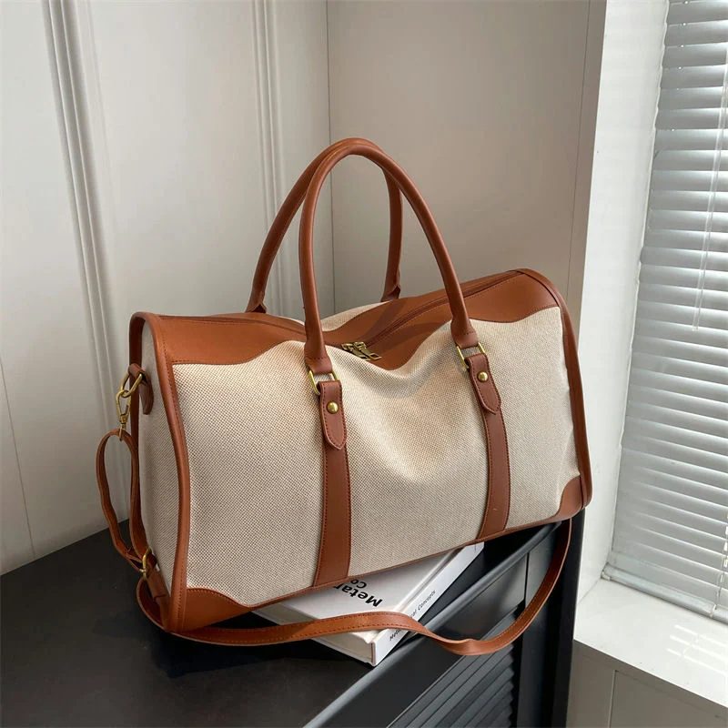 Canvas Travel Bag with Contrast Trim FC-087 by Feima Bag