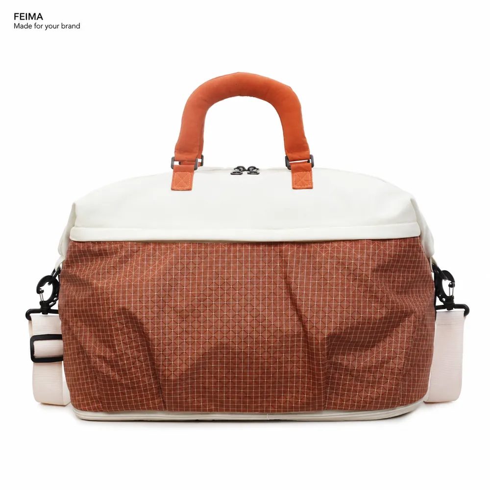 Check-Pattern Travel Bag with Contrast Trim FC-089A by Feima Bag