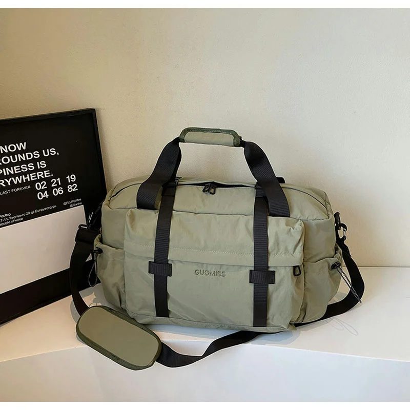 Black Duffel Bag with Webbing Straps FC-096A by Feima Bag