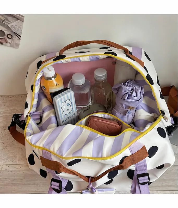 Patterned Travel Duffel with Contrast Webbing FC-100A by Feima Bag
