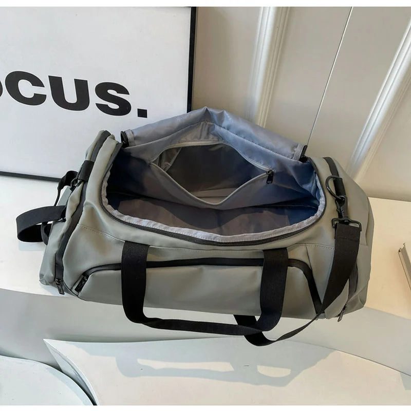Curved-Zip Duffel with an End Shoe Pocket FC-108 by Feima Bag
