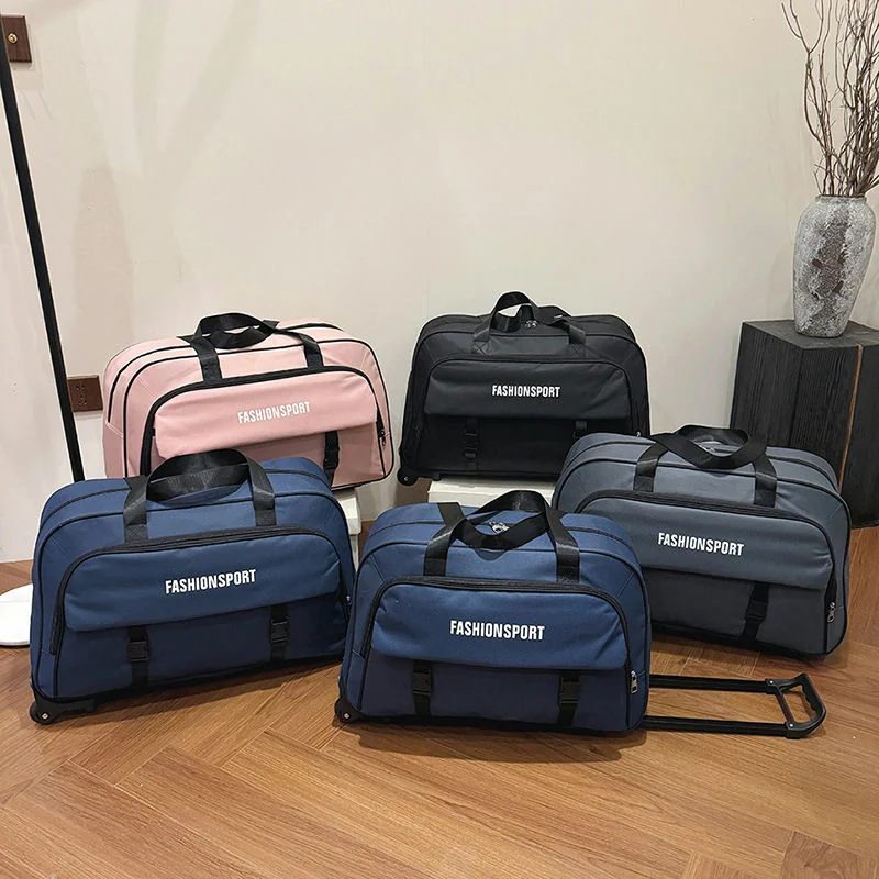 Rolling Travel Bag with Front Buckle Straps FTC-005 by Feima Bag