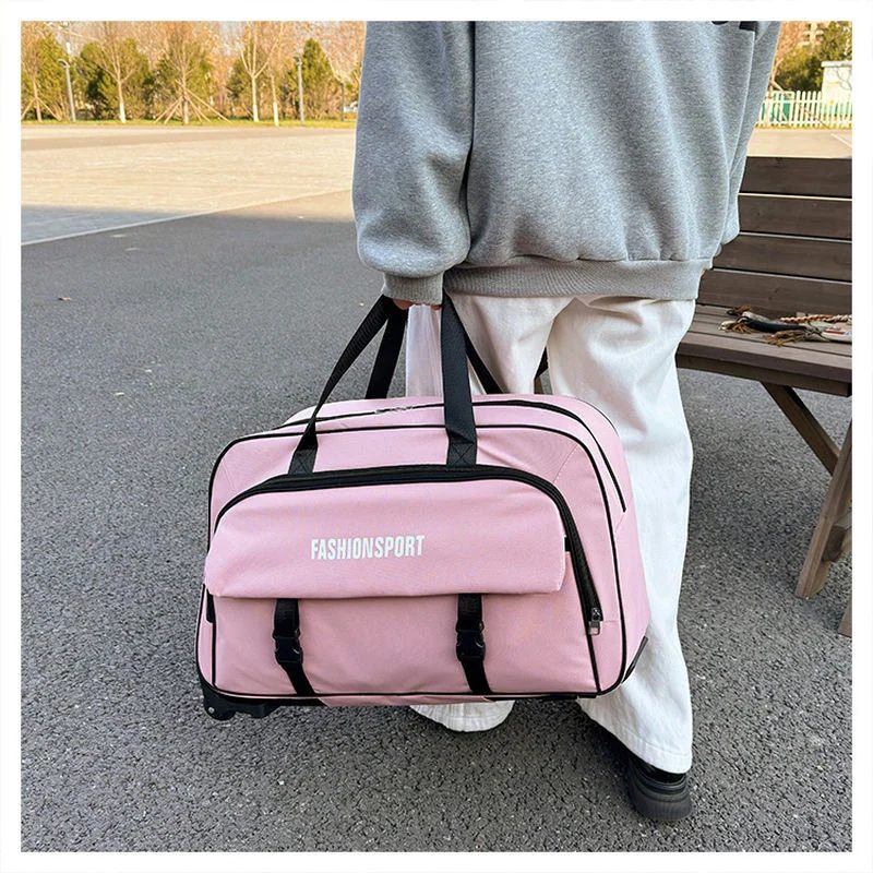Rolling Travel Bag with Front Buckle Straps FTC-005 by Feima Bag